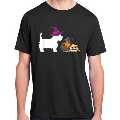 Cute Westie Wizard Hat Halloween Funny Dog Owner Costume Adult ChromaSoft Performance T-Shirt