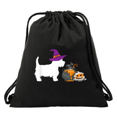 Cute Westie Wizard Hat Halloween Funny Dog Owner Costume Drawstring Bag