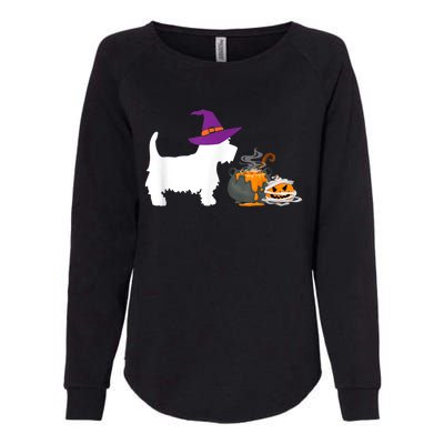 Cute Westie Wizard Hat Halloween Funny Dog Owner Costume Womens California Wash Sweatshirt