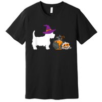 Cute Westie Wizard Hat Halloween Funny Dog Owner Costume Premium T-Shirt