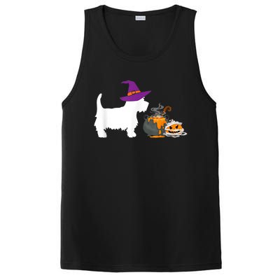 Cute Westie Wizard Hat Halloween Funny Dog Owner Costume PosiCharge Competitor Tank