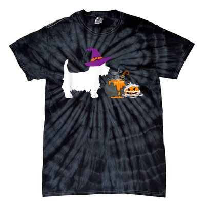 Cute Westie Wizard Hat Halloween Funny Dog Owner Costume Tie-Dye T-Shirt