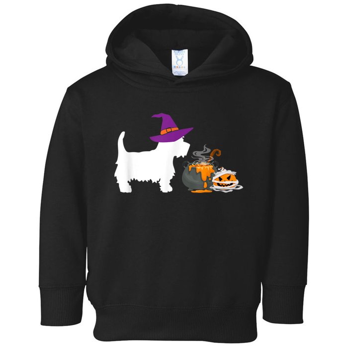 Cute Westie Wizard Hat Halloween Funny Dog Owner Costume Toddler Hoodie