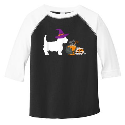 Cute Westie Wizard Hat Halloween Funny Dog Owner Costume Toddler Fine Jersey T-Shirt