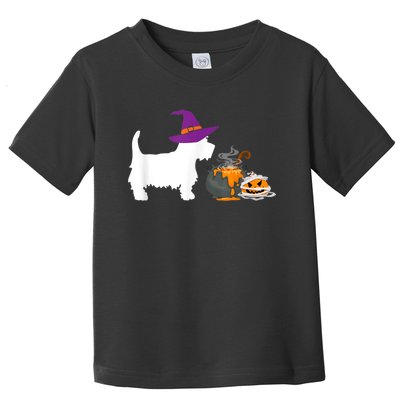 Cute Westie Wizard Hat Halloween Funny Dog Owner Costume Toddler T-Shirt