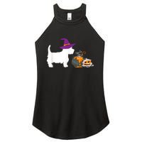 Cute Westie Wizard Hat Halloween Funny Dog Owner Costume Women's Perfect Tri Rocker Tank