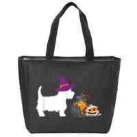 Cute Westie Wizard Hat Halloween Funny Dog Owner Costume Zip Tote Bag