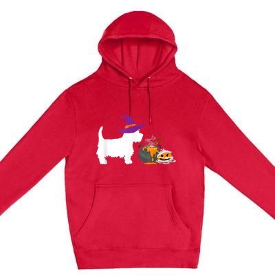 Cute Westie Wizard Hat Halloween Funny Dog Owner Costume Premium Pullover Hoodie