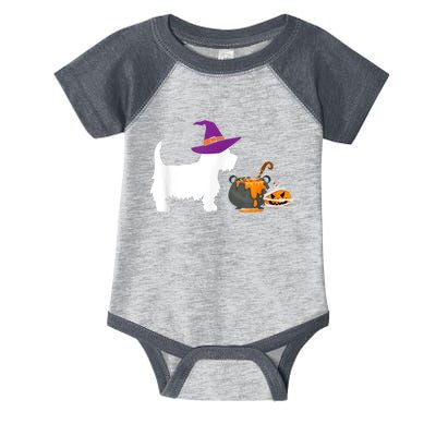 Cute Westie Wizard Hat Halloween Funny Dog Owner Costume Infant Baby Jersey Bodysuit