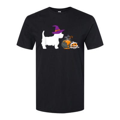 Cute Westie Wizard Hat Halloween Funny Dog Owner Costume Softstyle CVC T-Shirt