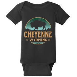 Cheyenne Wyoming WY Buffalo Bison Baby Bodysuit