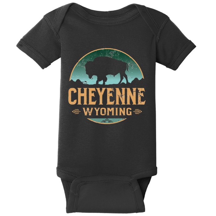 Cheyenne Wyoming WY Buffalo Bison Baby Bodysuit