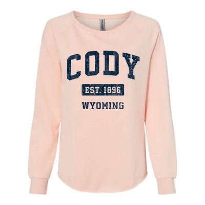 Cody Wyoming Wy Vintage Sports Established Womens California Wash Sweatshirt