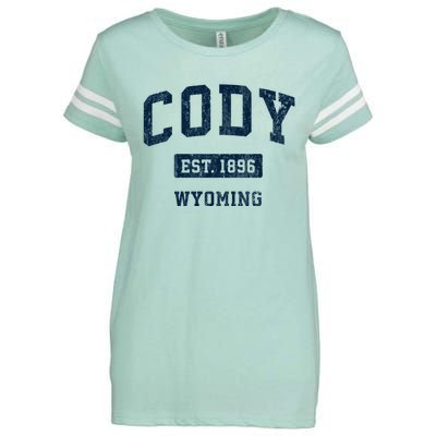 Cody Wyoming Wy Vintage Sports Established Enza Ladies Jersey Football T-Shirt