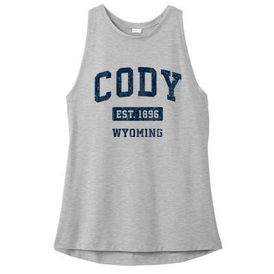 Cody Wyoming Wy Vintage Sports Established Ladies PosiCharge Tri-Blend Wicking Tank