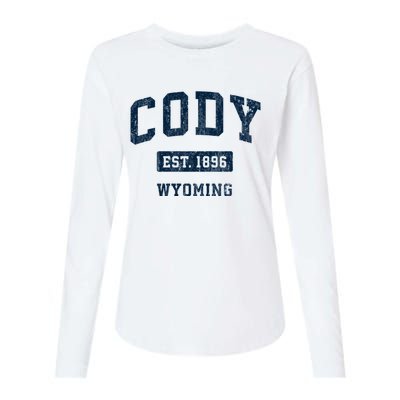 Cody Wyoming Wy Vintage Sports Established Womens Cotton Relaxed Long Sleeve T-Shirt