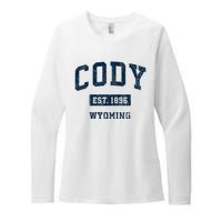 Cody Wyoming Wy Vintage Sports Established Womens CVC Long Sleeve Shirt