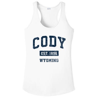 Cody Wyoming Wy Vintage Sports Established Ladies PosiCharge Competitor Racerback Tank