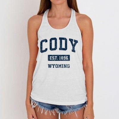 Cody Wyoming Wy Vintage Sports Established Women's Knotted Racerback Tank