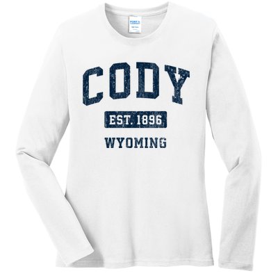 Cody Wyoming Wy Vintage Sports Established Ladies Long Sleeve Shirt