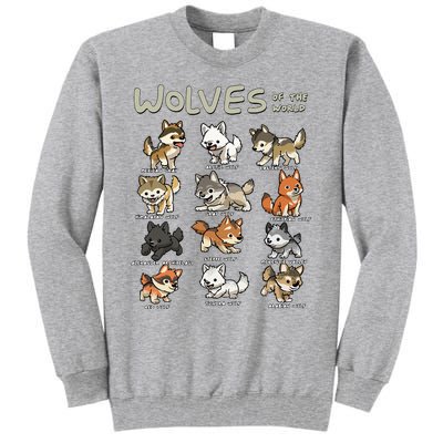 Chibi Wolf Wolves Animals Of The World Wolf Lover Tall Sweatshirt