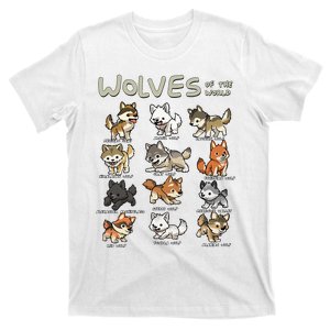 Chibi Wolf Wolves Animals Of The World Wolf Lover T-Shirt