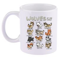 Chibi Wolf Wolves Animals Of The World Wolf Lover 11oz C Handle Ceramic Mug