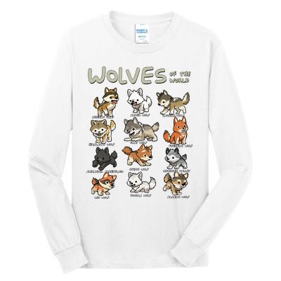 Chibi Wolf Wolves Animals Of The World Wolf Lover Tall Long Sleeve T-Shirt