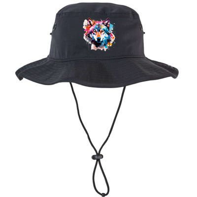 Cool Wolf Watercolor Art Legacy Cool Fit Booney Bucket Hat