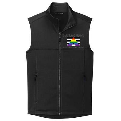 Careful Who You Hate Straight Ally Flag Collective Smooth Fleece Vest