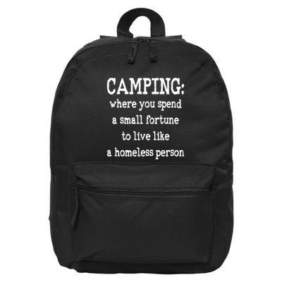 Camping: Where You Spend A Small Fortune To Live Like A Homeless Person 16 in Basic Backpack