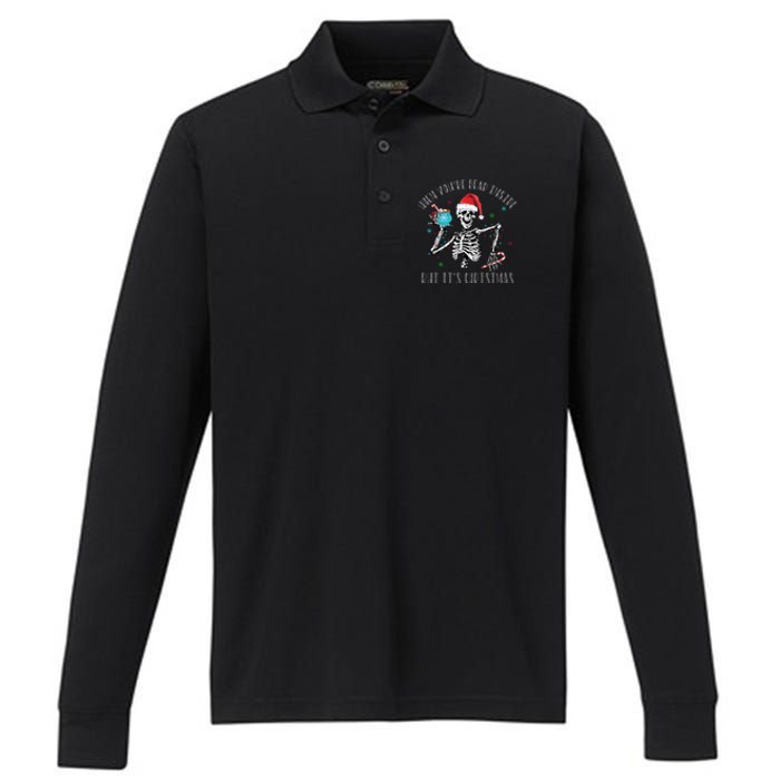 Christmas When Youre Dead Inside But Its Christmas Performance Long Sleeve Polo