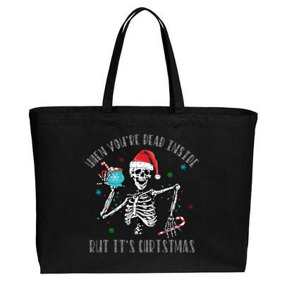 Christmas When Youre Dead Inside But Its Christmas Cotton Canvas Jumbo Tote