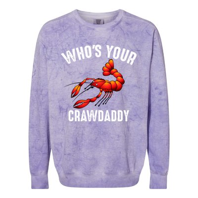 Cool Who's Your Crawdaddy Funny Crawdad Lobster Lover Gift Colorblast Crewneck Sweatshirt