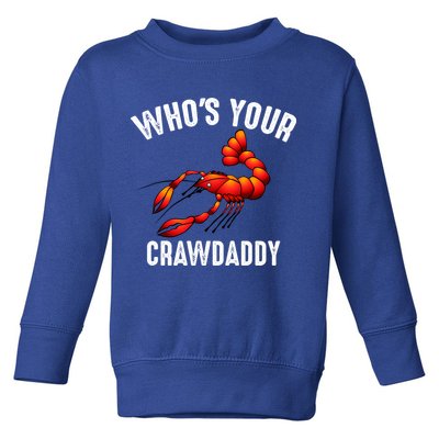 Cool Who's Your Crawdaddy Funny Crawdad Lobster Lover Gift Toddler Sweatshirt