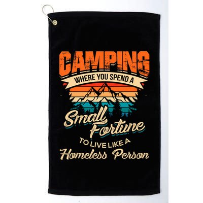 Camping Where You Spend A Small Fortune To Live Like A Homeless Person. Golf Towel