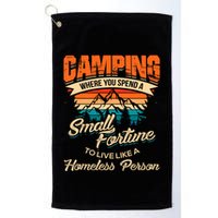 Camping Where You Spend A Small Fortune To Live Like A Homeless Person. Golf Towel