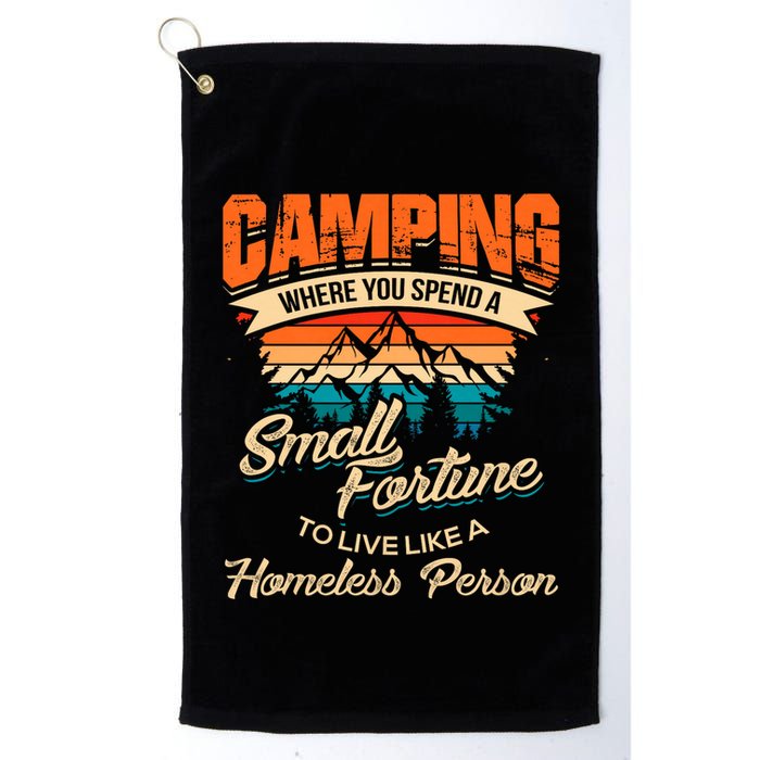 Camping Where You Spend A Small Fortune To Live Like A Homeless Person. Golf Towel