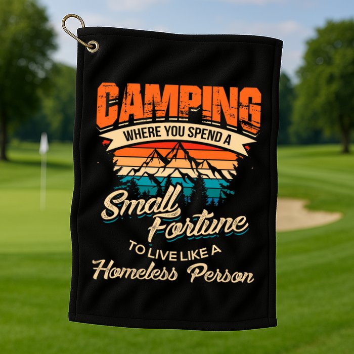 Camping Where You Spend A Small Fortune To Live Like A Homeless Person. Golf Towel