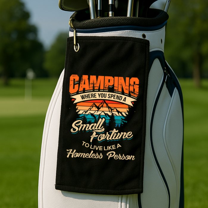 Camping Where You Spend A Small Fortune To Live Like A Homeless Person. Golf Towel