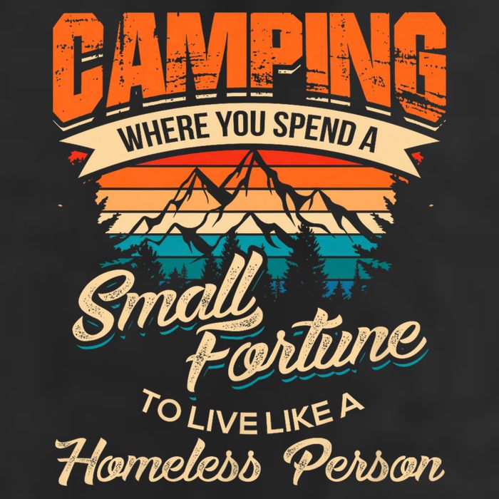 Camping Where You Spend A Small Fortune To Live Like A Homeless Person. Golf Towel