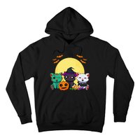 Cat Witch Zombie Vampire Lazy Halloween Costume Cute Kitten Hoodie