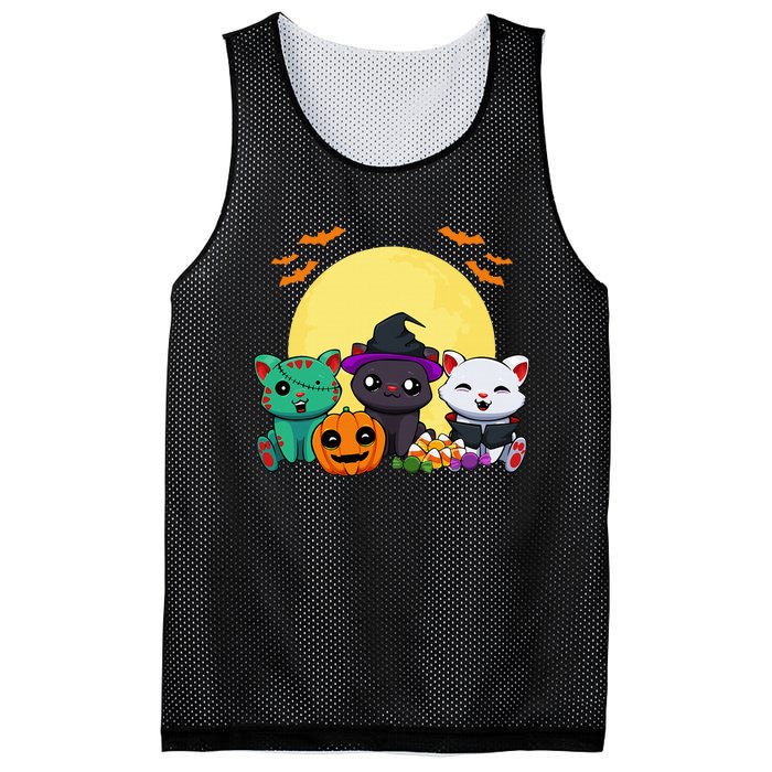 Cat Witch Zombie Vampire Lazy Halloween Costume Cute Kitten Mesh Reversible Basketball Jersey Tank