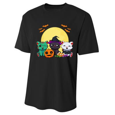 Cat Witch Zombie Vampire Lazy Halloween Costume Cute Kitten Performance Sprint T-Shirt