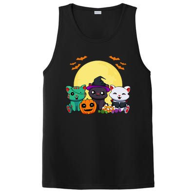 Cat Witch Zombie Vampire Lazy Halloween Costume Cute Kitten PosiCharge Competitor Tank