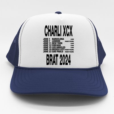 Charli Xcx Brat 2024 June Barcelona June 7 London Trucker Hat