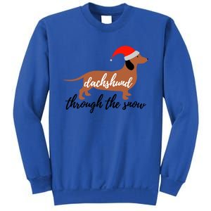 Christmas Xmas Cute Dog Daschund Through The Snow Gift Sweatshirt