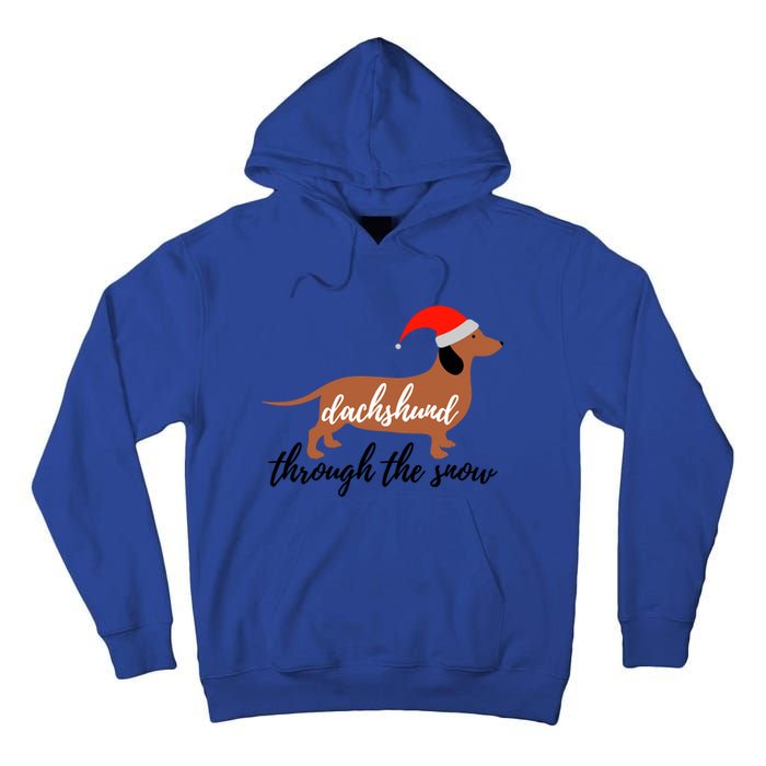 Christmas Xmas Cute Dog Daschund Through The Snow Gift Tall Hoodie