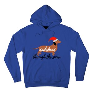 Christmas Xmas Cute Dog Daschund Through The Snow Gift Hoodie