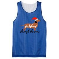 Christmas Xmas Cute Dog Daschund Through The Snow Gift Mesh Reversible Basketball Jersey Tank